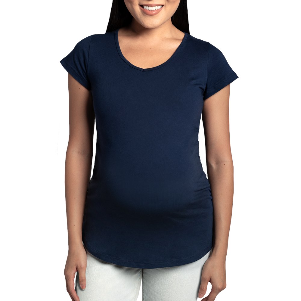 cafepress Funny Peeking Baby February Maternity Dark T-Shirt Women's Maternity T-Shirt