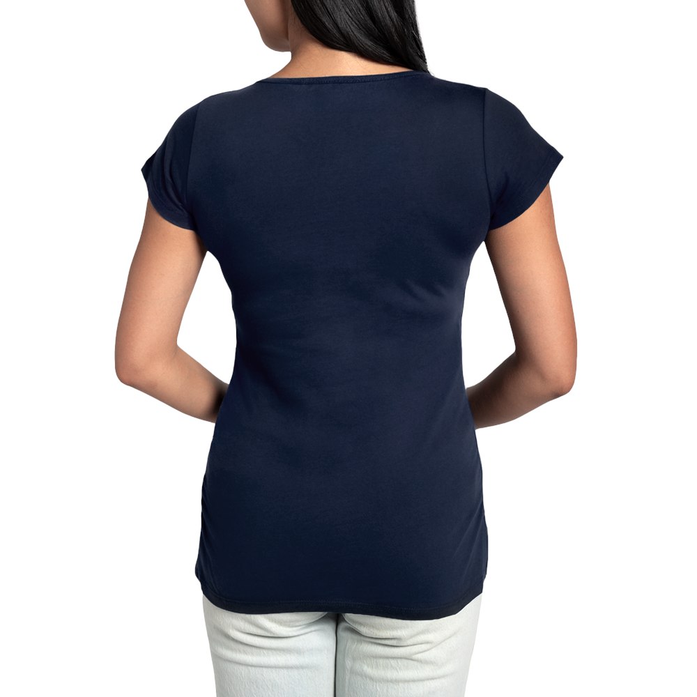 Cafepress Funny Peeking Out Baby June Maternity Dark T-Shirt Women's Maternity T-Shirt