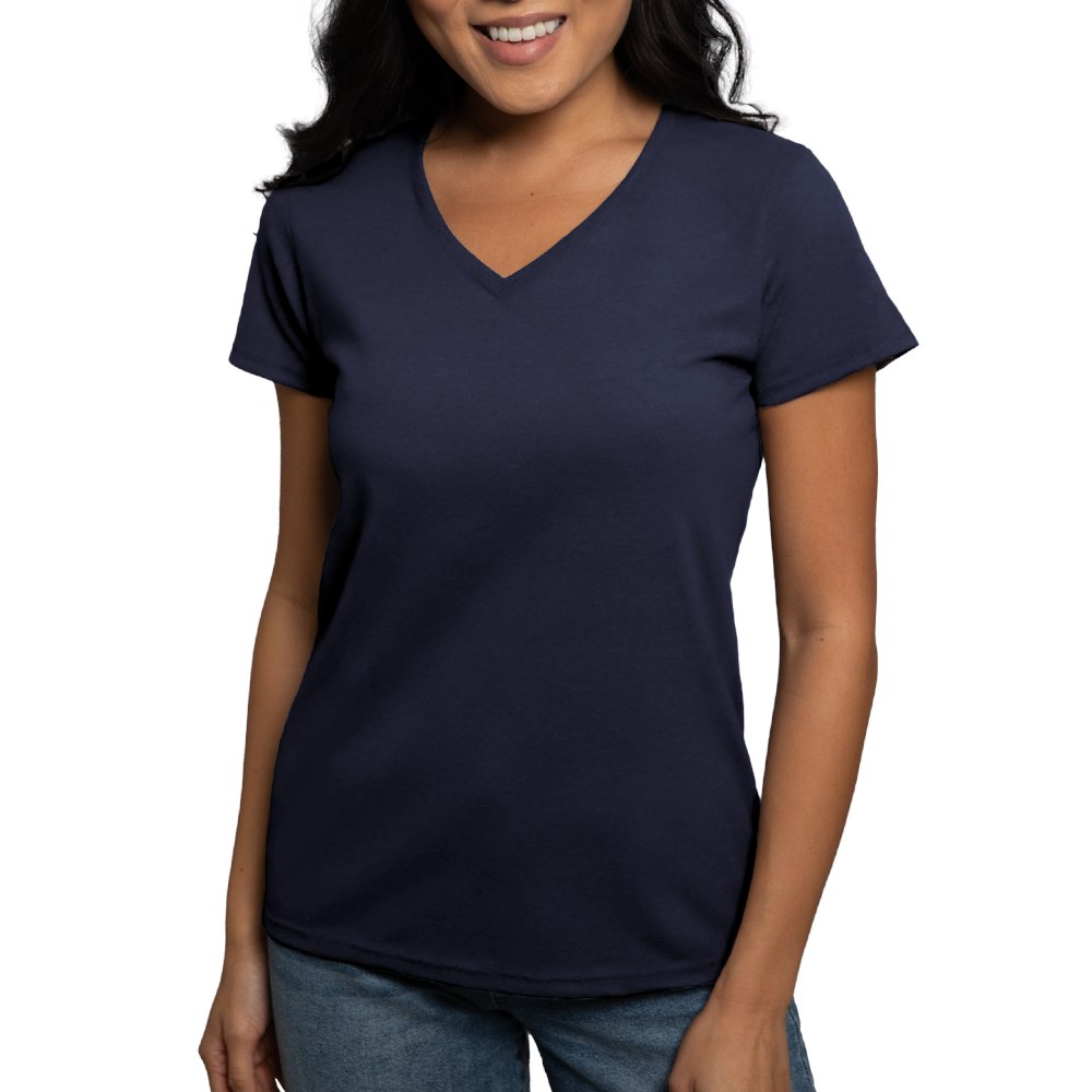 cafepress Preppy Pink Cape Cod Massachusetts Women's V-Neck T-Shirt